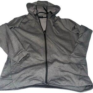 Nike Dri-Fit Gray Full-Zip Hoodie Jacket L Polyester For Men